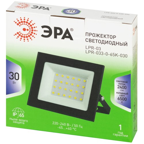 Прожектор светодиодный ДО-30Вт 2400Лм 6500K IP65 LPR-033-0-65K-030 GREEN LINE