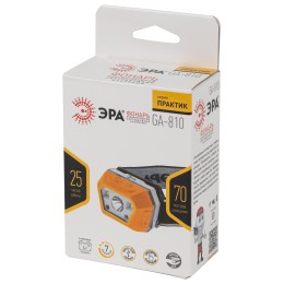 Фонарь налобный светодиодный 3Вт 400Лм IP40 SMD 4 режима аккумуляторный GA-810 желтый сенсорный micro-USB