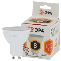 Лампа светодиодная LED 8 Вт 640Лм 2700К софит теплый GU10 170-265В LED MR16-8W-827-GU10 Standart