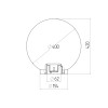 Светильник садово-парковый НТУ шар опаловый на опору/кронштейн IP44 Е27 max150Вт d400mm НТУ 01-150-401