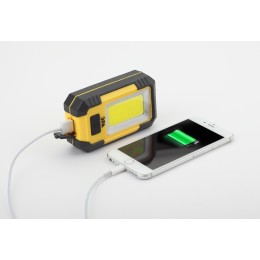 Фонарь светодиодный рабочий Практик ручной аккумуляторный магнит крючок powerbank 3 режима RA-801