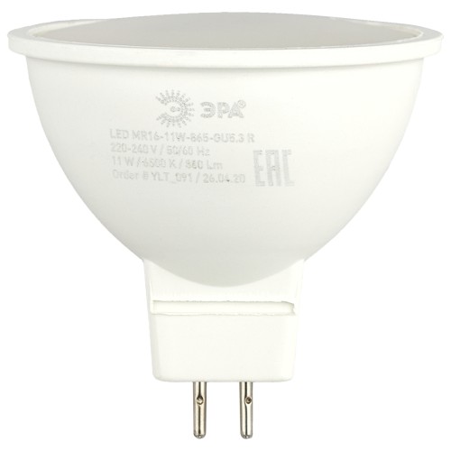 Лампа светодиодная LED 11 Вт 880Лм 6500К софит холодный GU5.3 220-240В LED MR16-11W-865-GU5.3 Red Line
