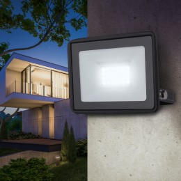 Прожектор светодиодный ДО-30 Вт 6500К 2400 Лм IP65 черный 30w холодный 200-240В LPR-023-0-65K-030
