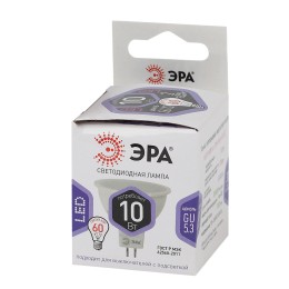 Лампа светодиодная LED 10 Вт 800Лм 6000К софит холодный GU5.3 170-265В LED MR16-10W-860-GU5.3 Standart