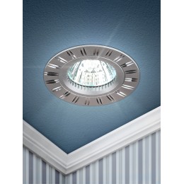 Светильник встраиваемый алюминиевый KL33 AL/SL/1 MR16 12V 50W серебро