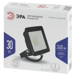 Прожектор светодиодный ДО-30 Вт 6500К 2400 Лм IP65 черный 30w холодный 200-240В LPR-023-0-65K-030