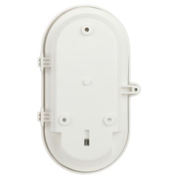 Светильник с решеткой Евро пластик/стекло IP53 E27 max 60 Вт 184х115х90 овал белый НБП 01-60-002