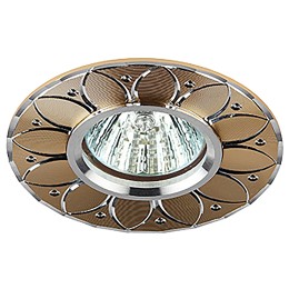Светильник литой алюминевый MR16,12V/220V, 50W серебро/золото KL42 SL/GD ЭРА