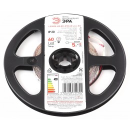 Лента светодиодная 4,8Вт/м 12В 6500К IP20 60LED/м LS2835-60LED-IP20-W-eco-5м