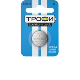 Батарейка Трофи CR1620-1BL ENERGY POWER Lithium (10/240/38400)
