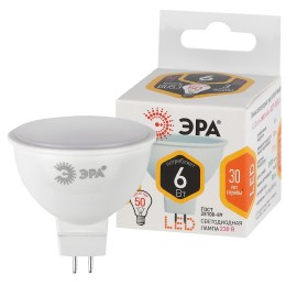 Лампа светодиодная LED 6 Вт 480Лм 2700К софит теплый GU5.3 170-265В LED MR16-6W-827-GU5.3 Standart
