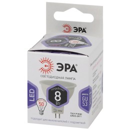 Лампа светодиодная LED 8 Вт 640Лм 6000К софит холодный GU5.3 170-265В LED MR16-8W-860-GU5.3 Standart