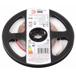 Лента светодиодная 4,8Вт/м 12В 3000К IP20 60LED/м LS2835-60LED-IP20-WW-eco-5m