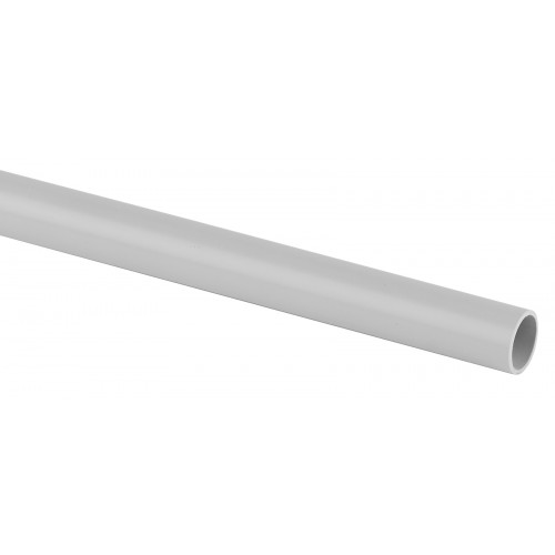 Труба ПВХ гладкая жесткая TRUB-16-2-PVC 2х метровая легкая серая d 16мм 104м