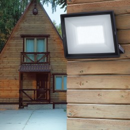 Прожектор светодиодный ДО-200 Вт 6500К 20000 Лм IP65 черный 200w холодный 200-240В LPR-023-0-65K-200