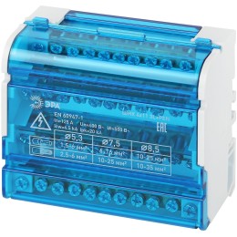 Шины на DIN-рейку в корпусе (кросс-модуль) ШНК 4х11 3L+PEN