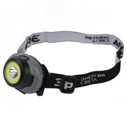 Фонарь налобный светодиодный 5Вт 310Лм IP40 SMD+COB 3 режима на батарейках 3xAAA (в комплект не входят) GB-710 Криптон