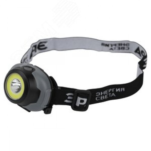 Фонарь налобный светодиодный 5Вт 310Лм IP40 SMD+COB 3 режима на батарейках 3xAAA (в комплект не входят) GB-710 Криптон