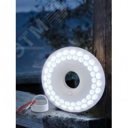 Фонарик светильник подвесной на батарейках 3хAA, подвес, карабин, магнитный в палатку, 48 LED KB-601 НЛО-48