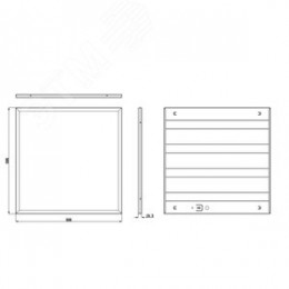 Светильник светодиодный 72Вт 4000К 6500Лм IP40 595х595х19 матовый с проводом SPO-6-72-4K-M