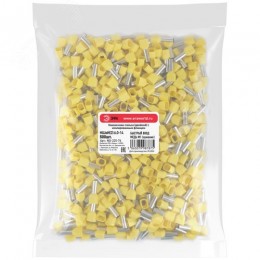 Наконечник-гильза с изолированным фланцем (упаковка 500 шт.) NO-225-76 (двойной) НШвИ(2) 6,0-14