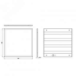Светильник светодиодный ДВО/ДПО 36Вт 6500К 3200Лм IP40 595x595x19 матовый SPO-6-36-6K-M