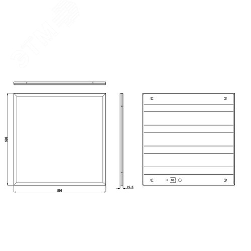 Светильник светодиодный ДВО/ДПО 36Вт 6500К 3200Лм IP40 595x595x19 матовый SPO-6-36-6K-M
