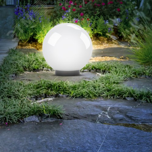 Светильник садово-парковый НТУ шар опаловый на опору/кронштейн IP44 Е27 max150Вт d400mm НТУ 01-150-401