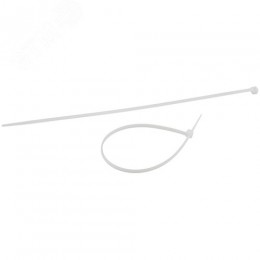 Стяжка кабельная нейлоновая (хомут) 3.6 х 250 мм белая (100 шт/уп) NO-225-153