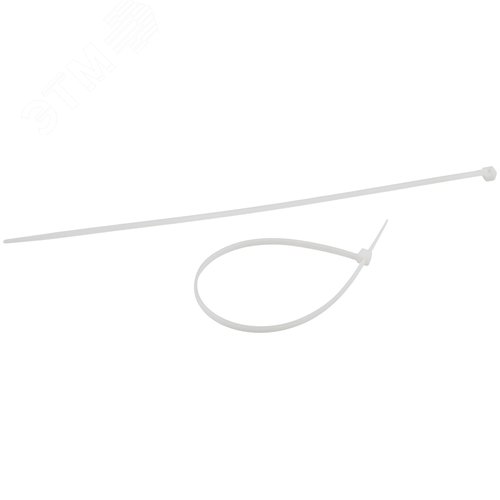 Стяжка кабельная нейлоновая (хомут) 3.6 х 250 мм белая (100 шт/уп) NO-225-153