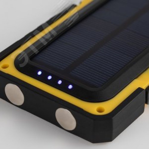 Фонарь светодиодный Рабочие Практик RA-811 ручной, аккумуляторный, 15 Вт COB, powerbank, солнечная батарея, магнит