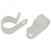 Скоба кабельная нейлоновая под винт 5 мм NO-225-289 белая 10 шт
