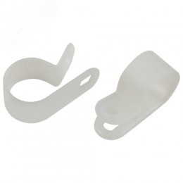 Скоба кабельная нейлоновая под винт 5 мм NO-225-262 белая 50 шт