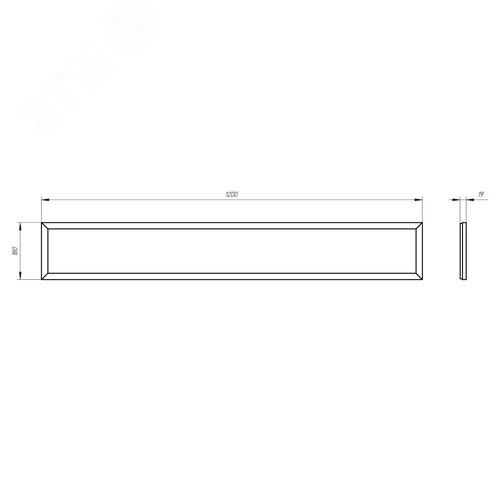 Светильник светодиодный ДВО/ДПО SPO-7-50-6K-P 50Вт 5040Лм 6500К 1200х180 призма