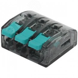 Клемма компактная серии 413 с рычагом, 3 отверстия, 0,5-4 мм2 NO-224-47