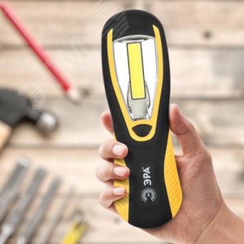 Фонарик подвесной в палатку на батарейках 3хАА, ударопрочный, магнитный, покрытие soft touch RB-701 Практик