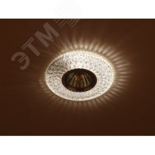 Светильник точечный декоративный cо светодиодной подсветкой MR16, прозрачный DK LD33 SL/WH ЭРА