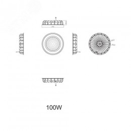 Cветильник cветодиодный подвесной ДСП 100 Вт 10000 Лм IP65 5000К Кп<2% КСС Д SPP-402-0-50K-100