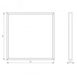 Светильник светодиодный SPO-910-3-40K-032 595х595x40 32Вт 3360Лм 4000К МАТОВЫЙ С ПРОВОДОМ (2/48)