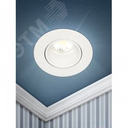 Светильник встраиваемый декоративный KL90 WH MR16/GU5.3 белый, пластиковый (MR16/GU5.3 в комплект не входит)