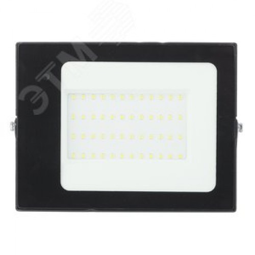 Прожектор светодиодный ДО-50 Вт 6500К 3500 ЛмIP65 200-240В встроенный датчик движения черный 50w холодный корпус LPR-041-1-65K-050