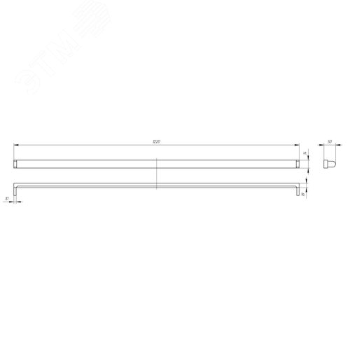 Светильник под светодиодную лампу SPO-801-0-001-120 T8 G13 1200мм (30/1320)