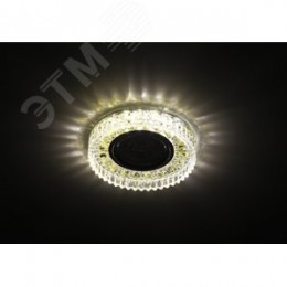 Светильник точечный DK LD14 SL/WH декор cо светодиодной подсветкой MR16, прозрачный