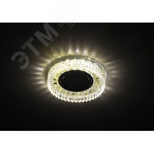 Светильник точечный DK LD14 SL/WH декор cо светодиодной подсветкой MR16, прозрачный