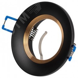 Светильник встраиваемый алюминиевый KL107 BK/GD MR16 GU5.3 черный золото