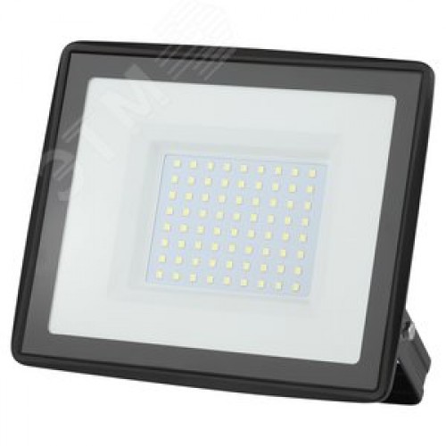 Прожектор светодиодный ДО-100 Вт 6500К 8000 Лм IP65 черный 100w холодный 200-240В LPR-023-0-65K-100