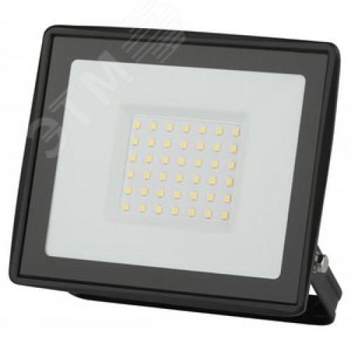 Прожектор светодиодный ДО-50 Вт 6500К 4000 Лм IP65 черный 50w холодный 200-240В LPR-023-0-65K-050