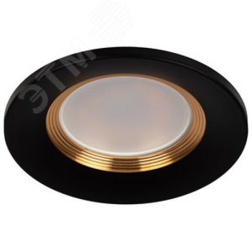 Светильник встраиваемый алюминиевый KL107 BK/GD MR16 GU5.3 черный золото