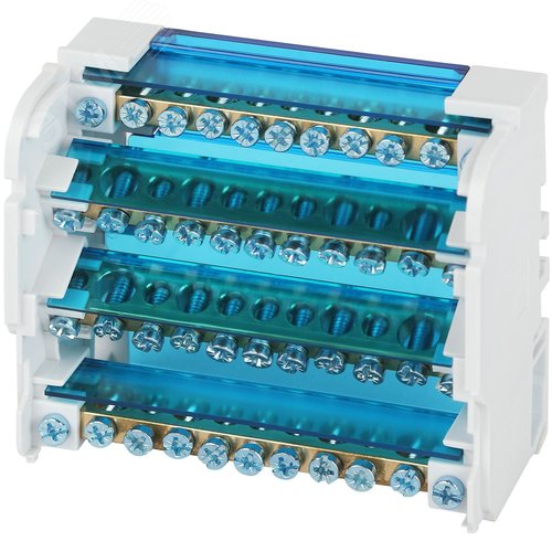 Шины на DIN-рейку в корпусе (кросс-модуль) ШНК 4х11 3L+PEN