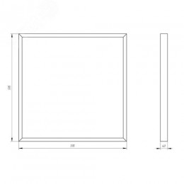 Светильник светодиодный SPO-910-3-40K-045 595x595x40 45Вт 4725Лм 4000К матовый С ПРОВОДОМ (2/48)